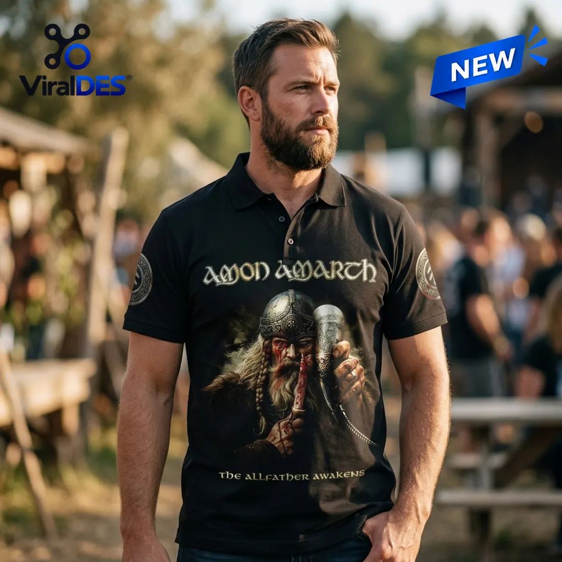 Amon Amarth The Allfather Awakens 2026 Tour Polo Shirt