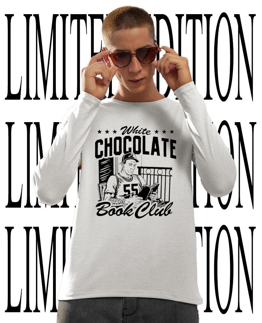 White chocolate book club shirt