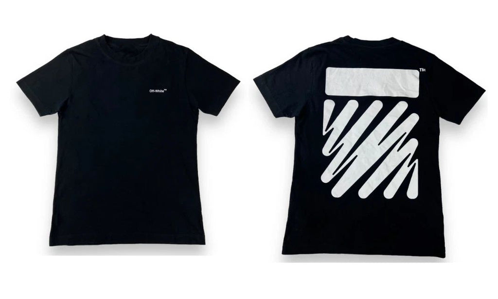Oversized Off-White Tee Reprint Wave Diagonal Graphic Street Shirt S-5XL