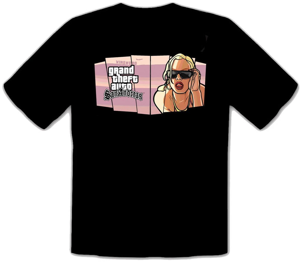 GTA GTA 5 Grand Theft Auto 5 Rockstar San-Andreas Black Music T-Shirt -127