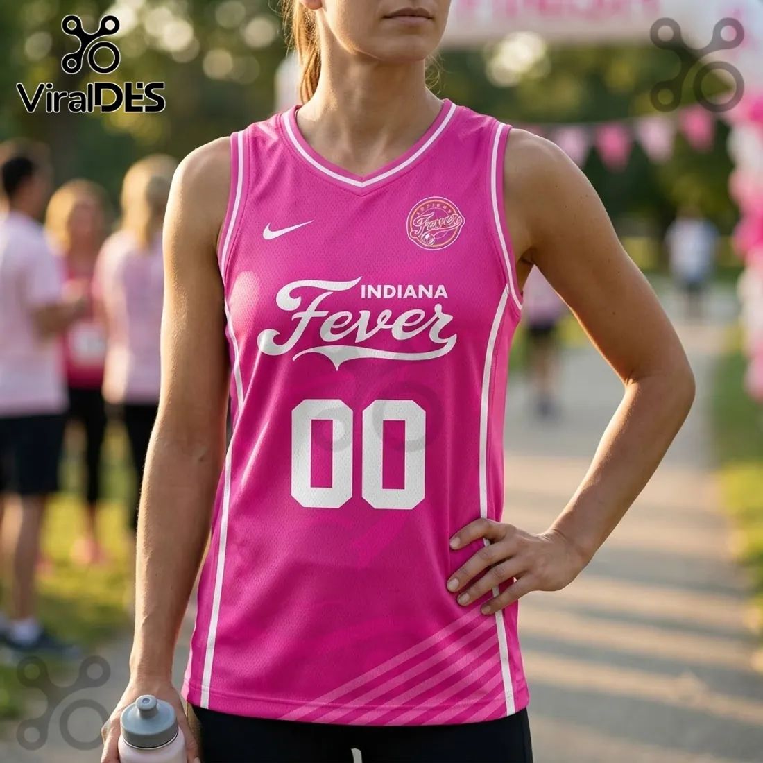Indiana Fever Pink Breast Cancer Awareness Basketball Jersey