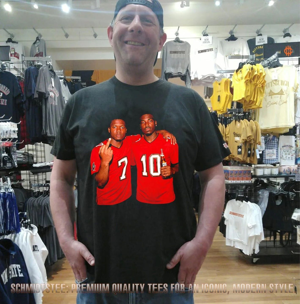 Bucky Irving and Jalon Daniels Tampa Bay Buccaneers beer middle finger shirt