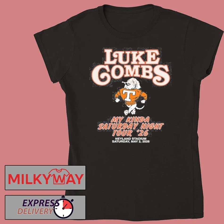 May 2 2026 Luke Combs WHITE T-Shirt University Of Tennessee TOUR shirt