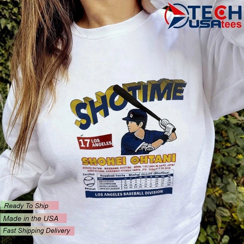 Shotime Shohei #17 Ohtani Los Angeles Dodgers Baseball Facts shirt