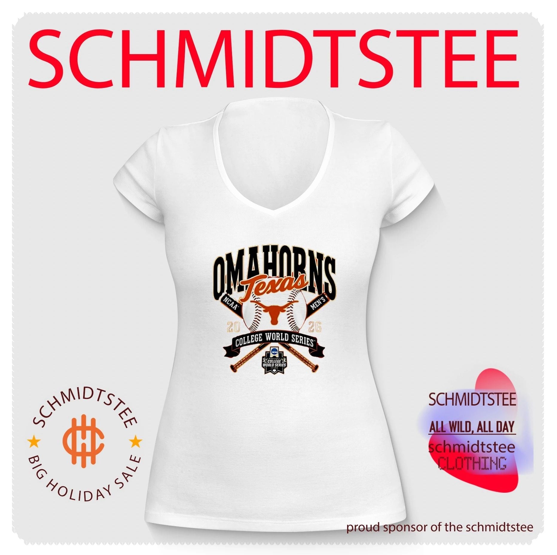 Texas Longhorns x Omaha Bound 2026 College World Series logo shirt