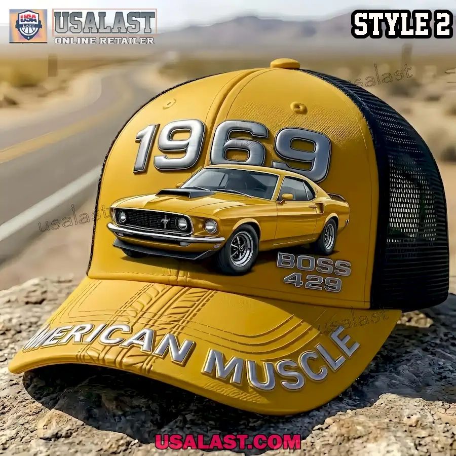 1969 Ford Mustang Boss 429 American Muscle Trucker Hat