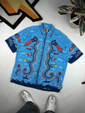 Vintage 90s Mambo Shirt M Traditional Tattoo Print Rayon Australia Rare