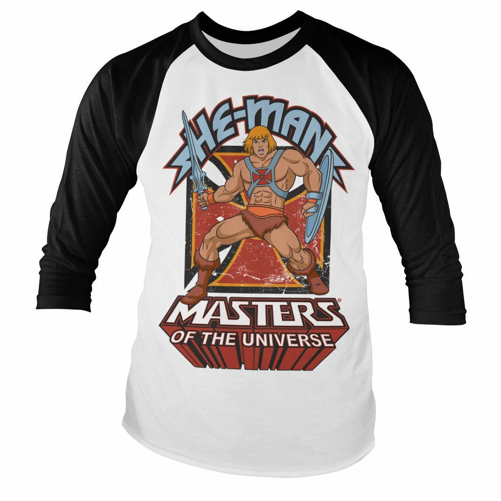 Masters of the Universe He-Man Vintage 80s Baseball Long Sleeve T-Shirt Langarm
