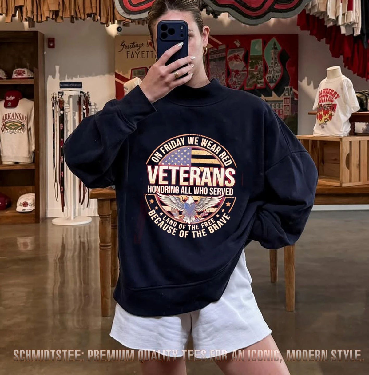 2026 On Friday We Wear Red Veterans Honoring All Shirt