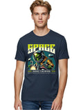 Space Mens Graphic Tee,100% Cotton,Casual Summer Wear