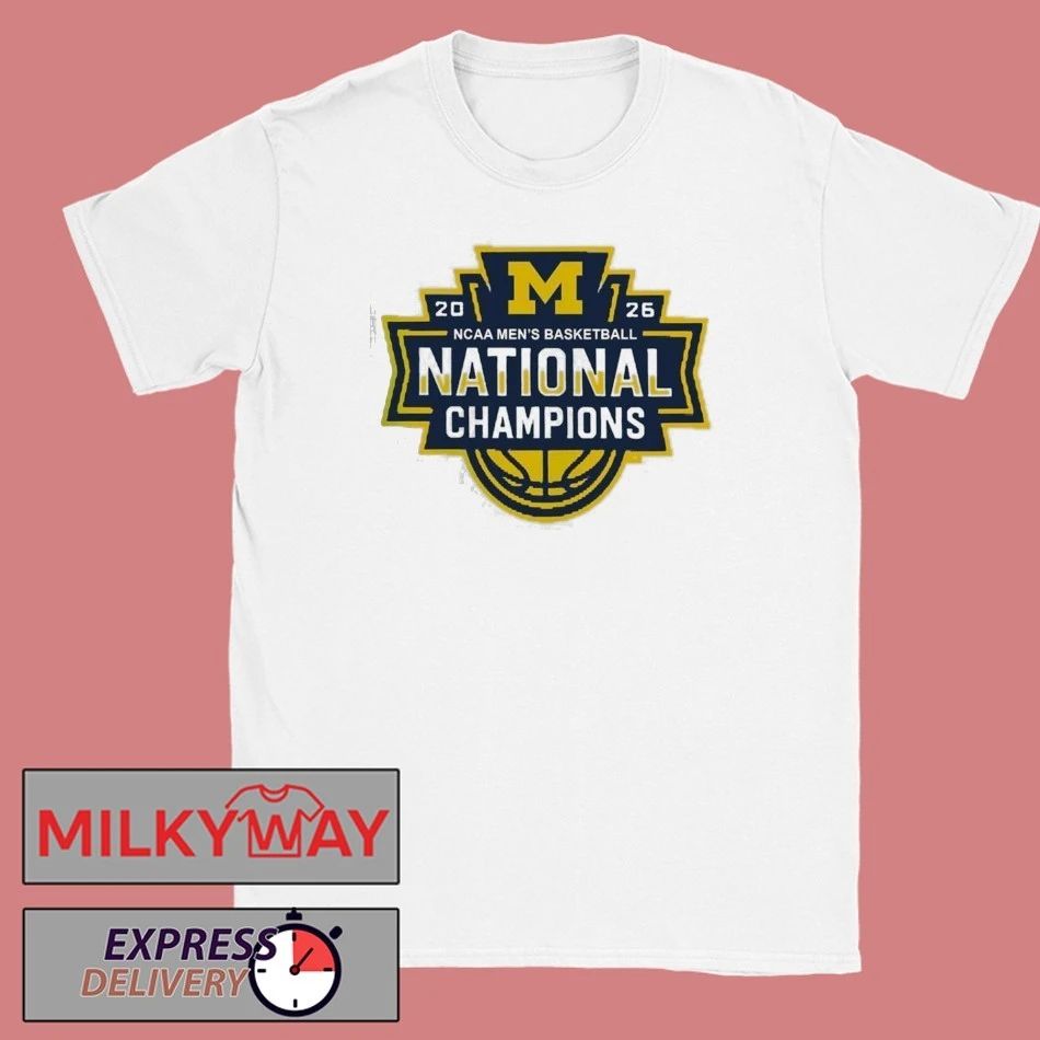 Michigan Wolverines Men’s Basketball 2026 NCAA National Champions Logo T-Shirt