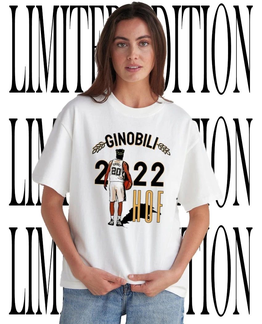 Manu Ginobili #20 San Antonio Spurs NBA 2022 Hall of Fame shirt