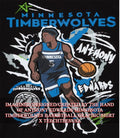 Anthony Edwards Minnesota Timberwolves Basketball graphic shirt
