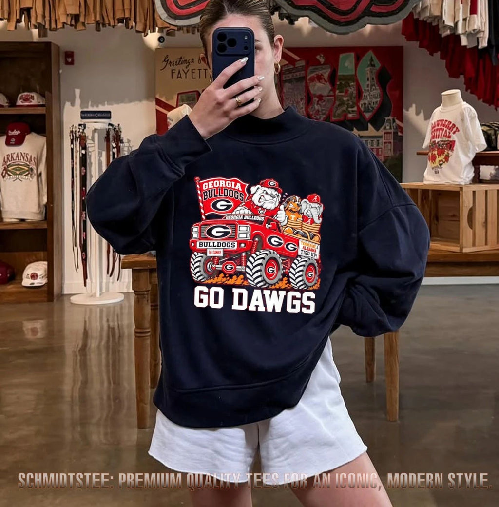 Georgia Bulldogs Monster Truck Tied Up Rivals NCAA Football shirt