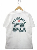 CASABLANCA 2025SS Beauty Of The World White Organic Cotton Crew Neck T-Shirt S