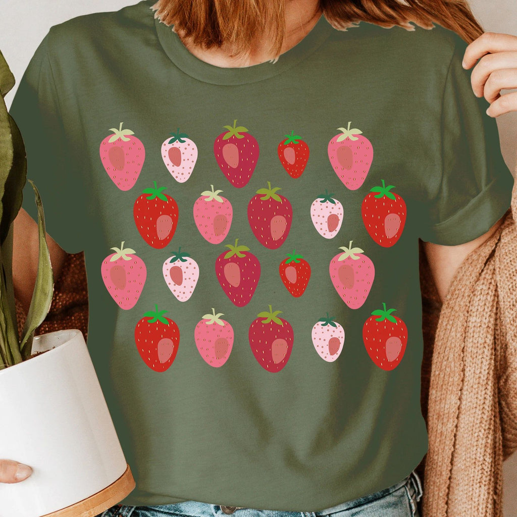 Strawberries Fruit Strawberry Plant Gardening Shirt Gardener Tee T-Shirt #GD