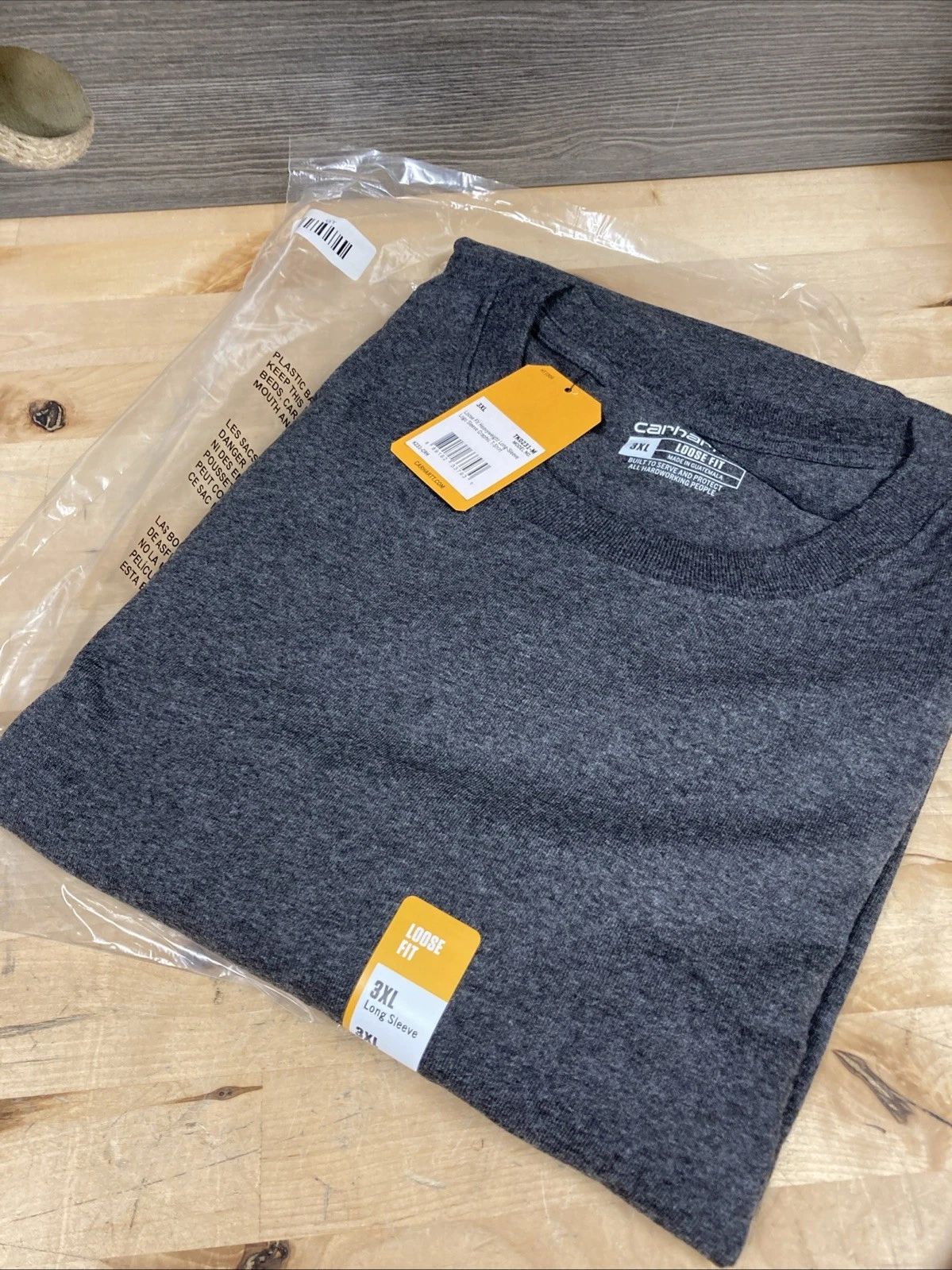 Carhartt Men's Loose Fit Heavyweight Long-Sleeve Graphic Logo T-Shirt 3XL New