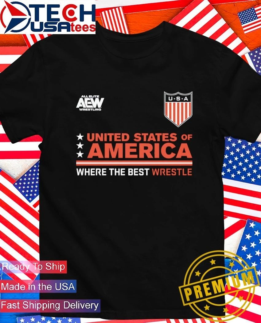 AEW Tournament Soccer United States of America where the best wrestle shirt