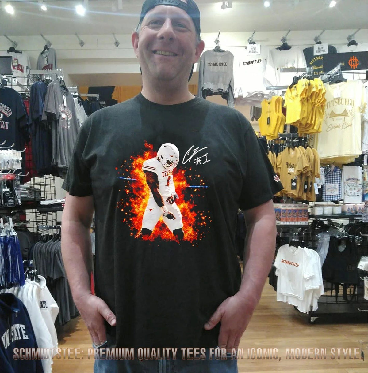 Colin Simmons Texas Football signature graphic shirt