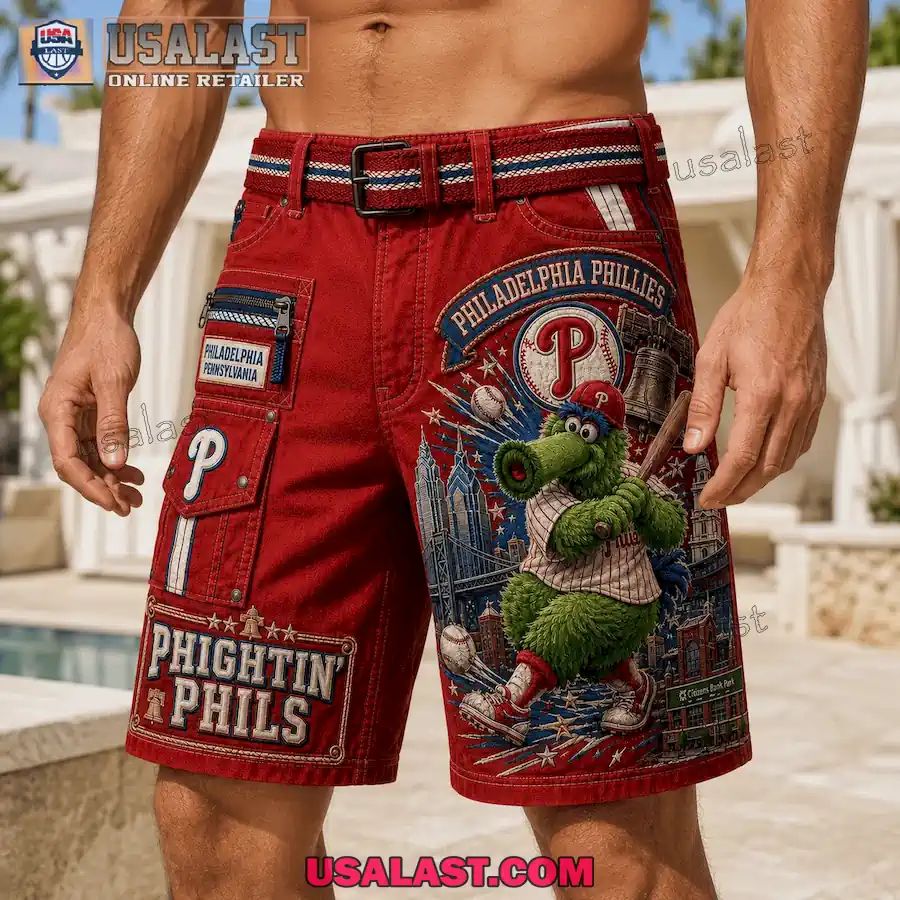 Philadelphia Phillies Vintage Graphic Men Cargo Short