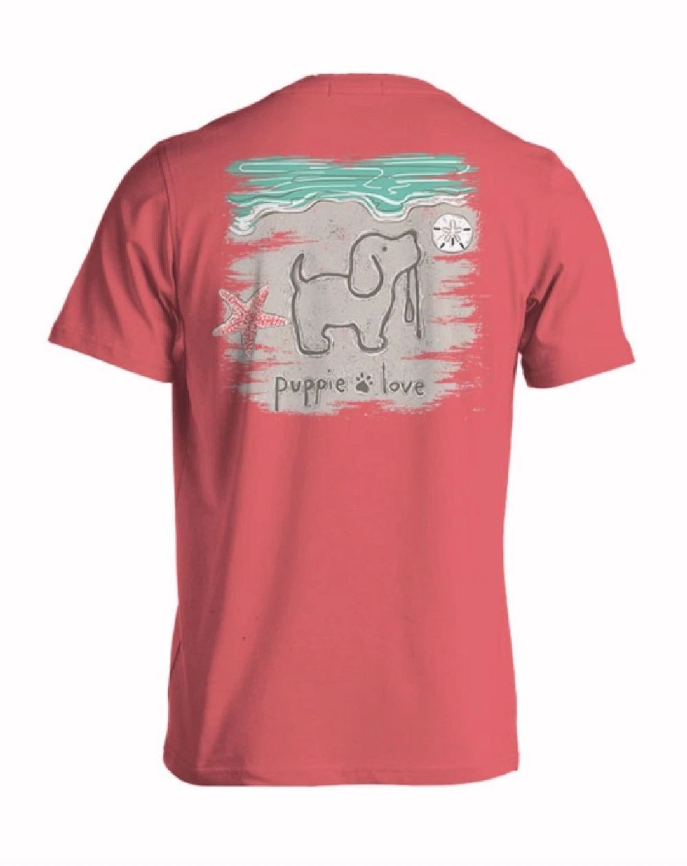 Puppie Love Dog Sand Pup Short Sleeve T-Shirt NEW Fast Free Ship
