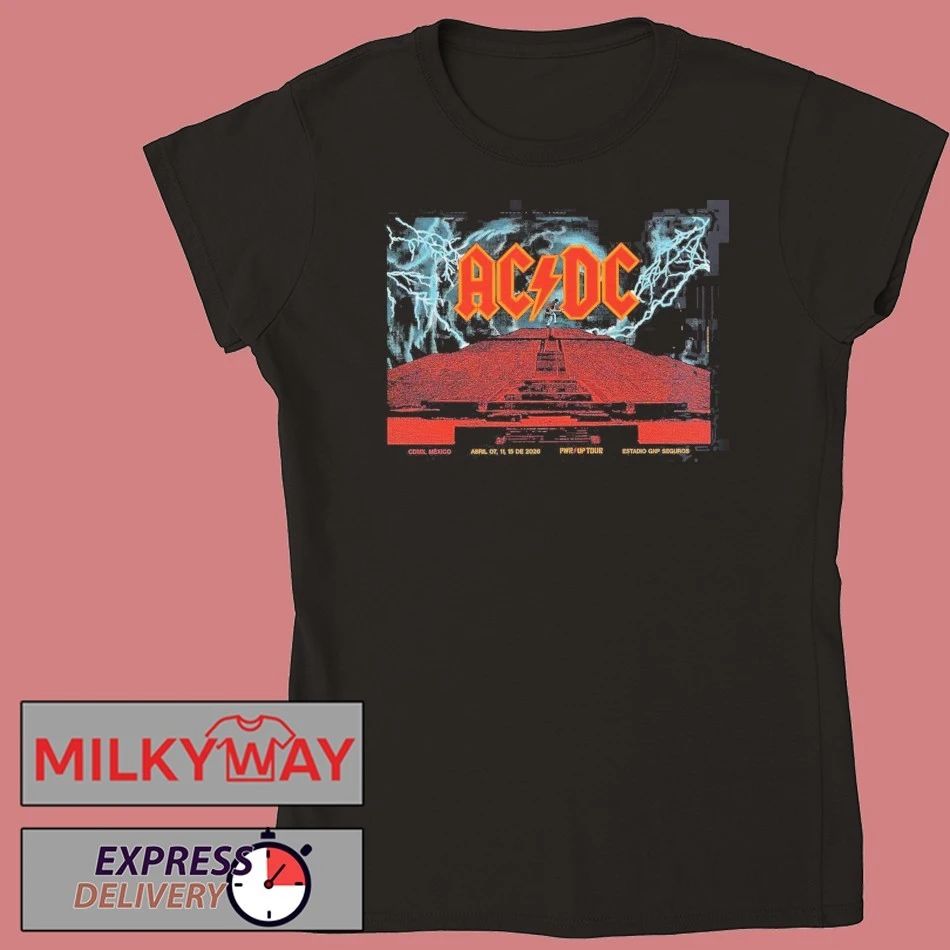 ACDC CDMX Mexico 2026 Venue Poster At Estadio GNP Seguros On April 7 11 15 2026 T-Shirt