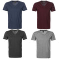 STREETSPUN Basic V T-Shirt Heather Melange V-Ausschnitt Shirts Modern Herren Tee