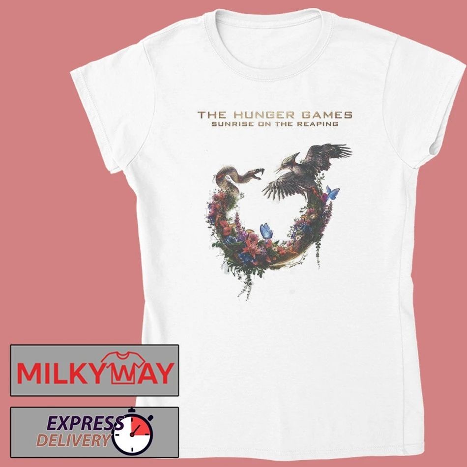 The Hunger Games Sunrise On The Reaping Logo Snake And Bird T-Shirt