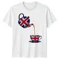 Union Jack T-Shirt Great Britain Tea Pot UK Flag England Tee For Adults & Kids