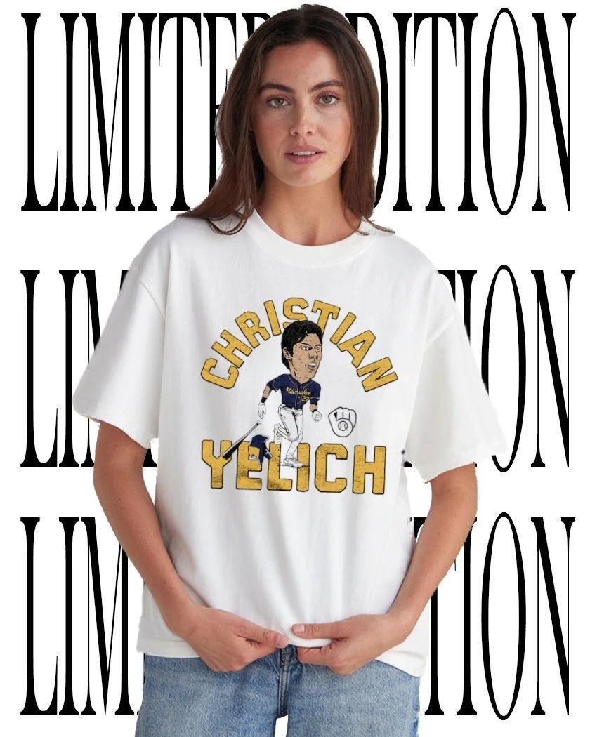Christian Yelich Milwaukee Brewers 22 MLB Baseball Caricature Distressed shirt