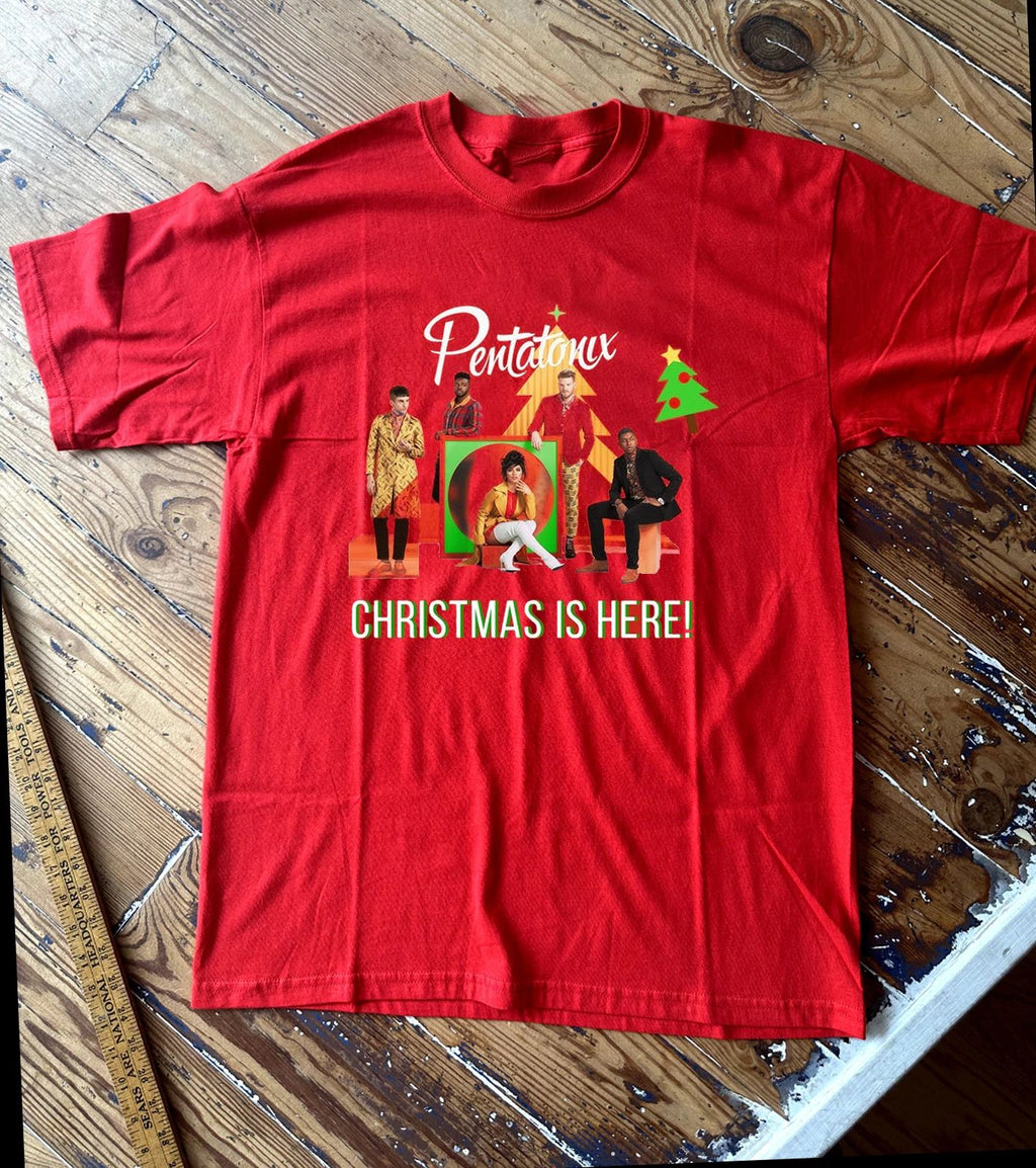 Pentatonix band Christmas Is Here Album Unisex Cotton T-Shirt S-4XL Red MC229