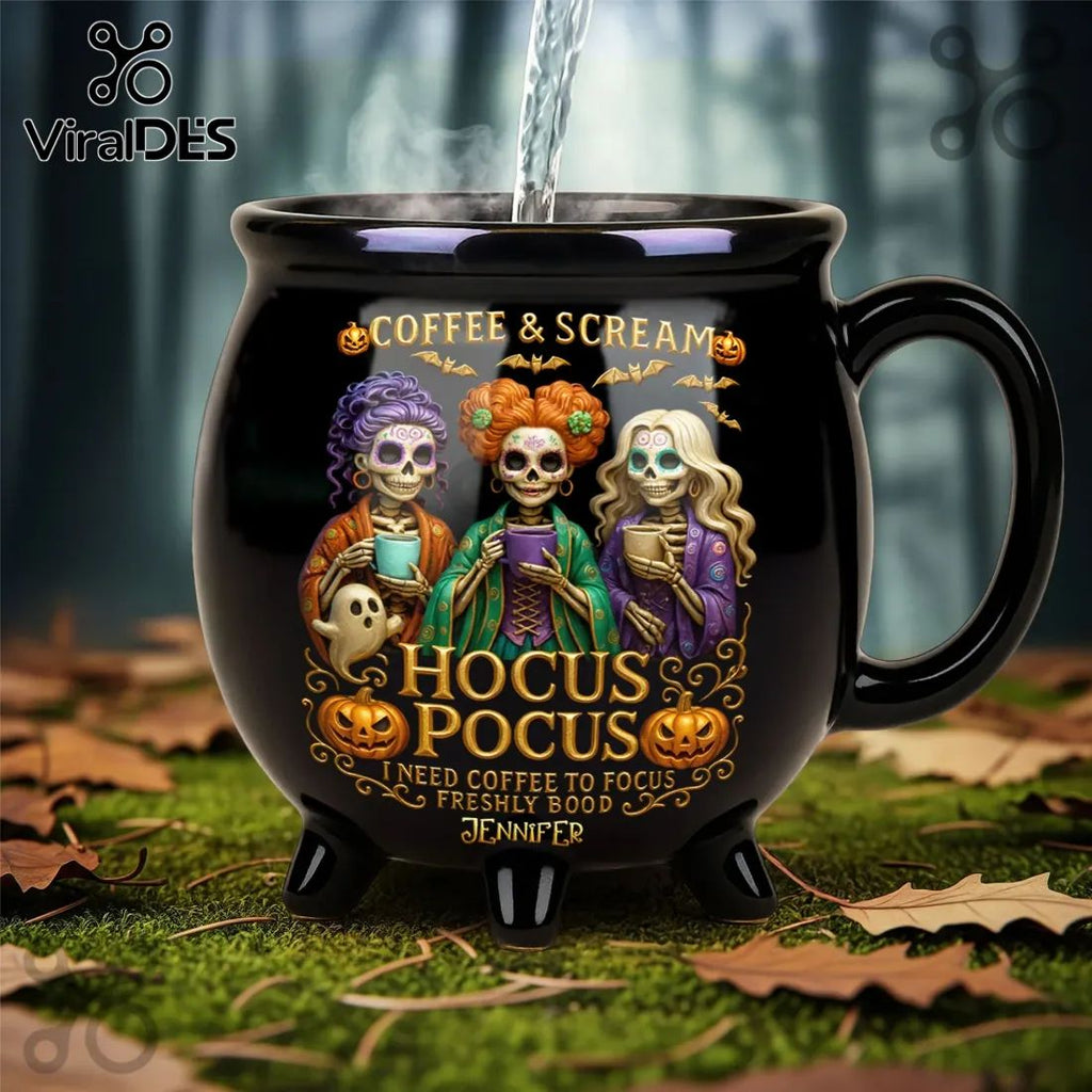 Hocus Pocus Three Sisters Cauldron Ceramic Mug