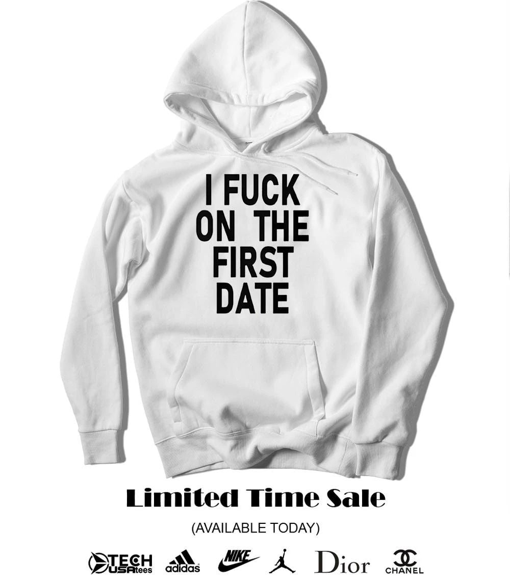 Ivy Wolk wearing I fck on the first date shirt