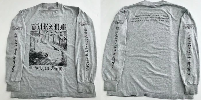 Vintage 1994 1Burzum "Hvis Lyset Tar Oss" Cotton Long Sleeve T-shirt