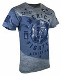 AMERICAN FIGHTER Mens T-Shirt EDGEWATER TEE Athletic Biker Gym GRAY 20