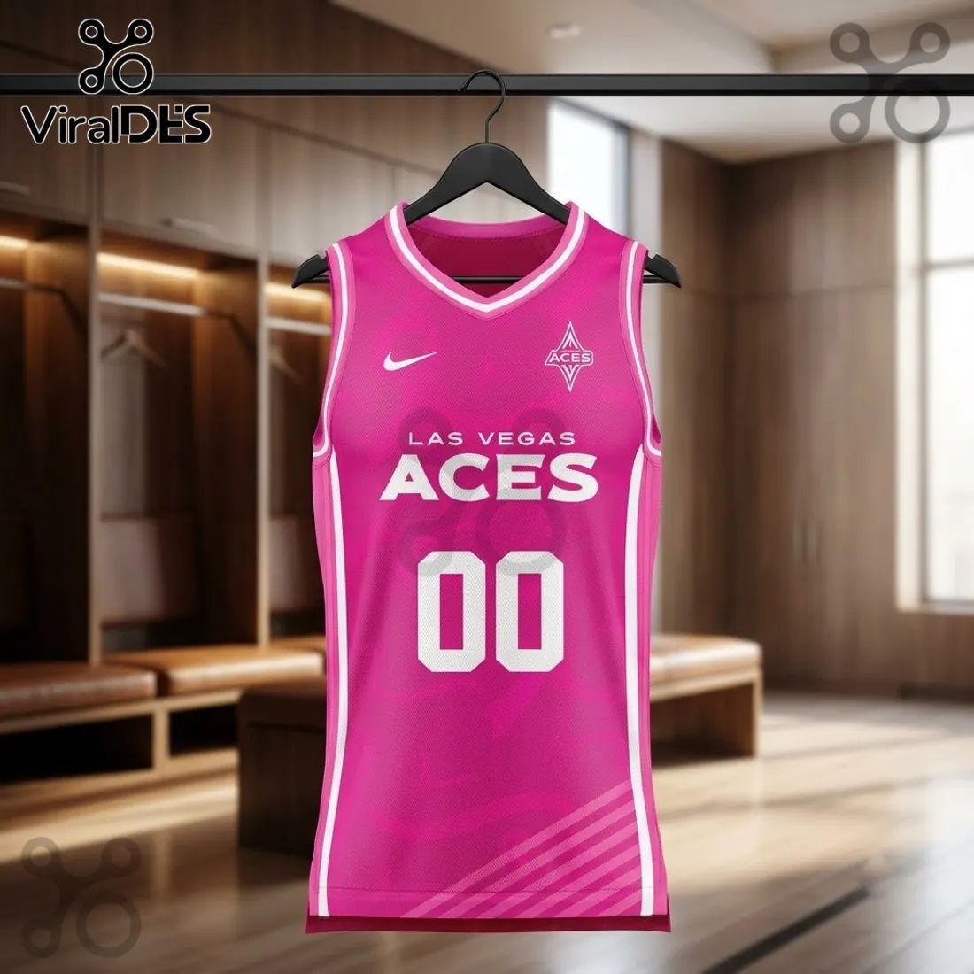 Las Vegas Aces Pink Breast Cancer Awareness Basketball Jersey