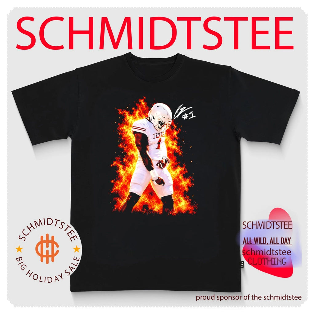 Colin Simmons Texas Longhorns Celebrating Fire signature shirt