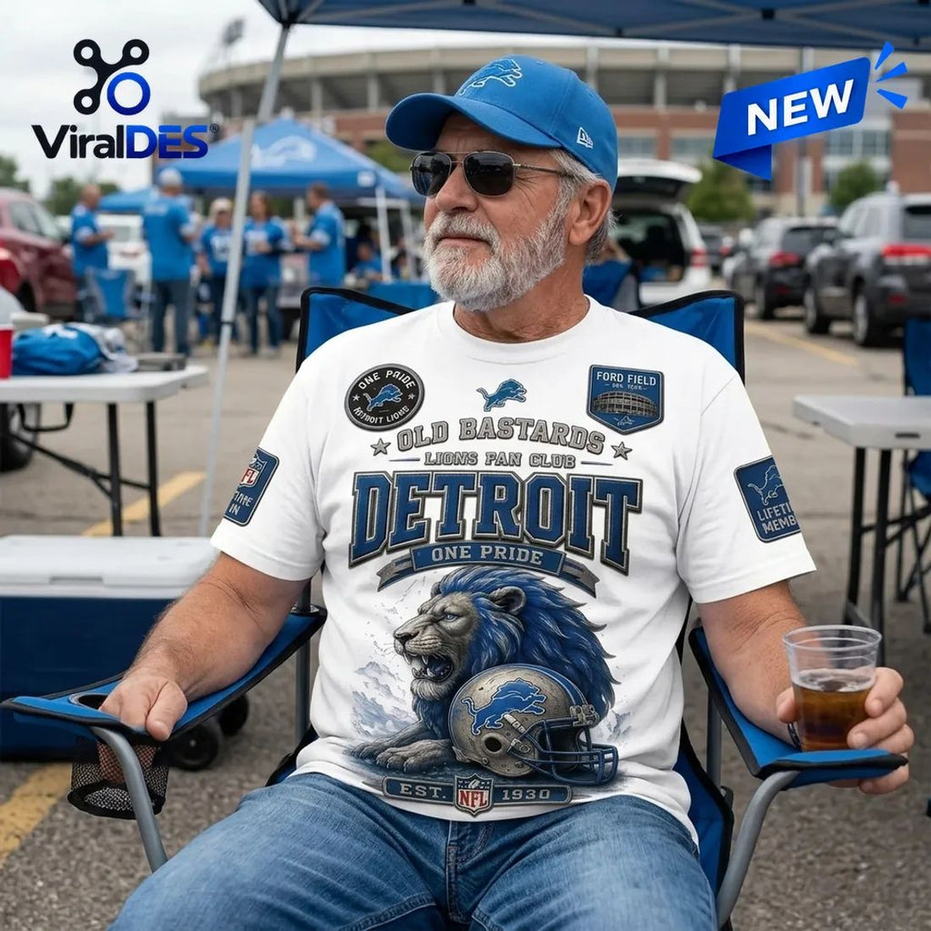 Detroit Lions Old Bastards Mascot T-Shirt
