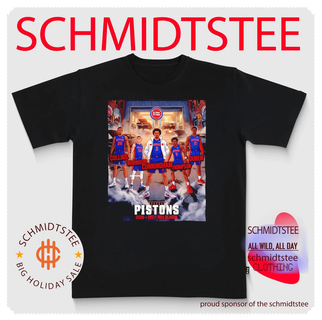Detroit Pistons 2026-2027 NBA Season Cunningham Thompson Duren Robinson Collins Basketball shirt