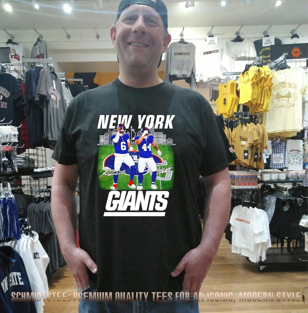 Jaxson Dart And Cam Skattebo New York Giants signature stadium shirt