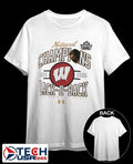 Wisconsin Badgers 2025-2026 Back 2 Back Women’s Hockey Champs shirt by uwbookstore