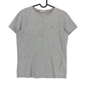TOMMY HILFIGER Uomo Slim Fit Girocollo Grigio T-Shirt Taglia XS