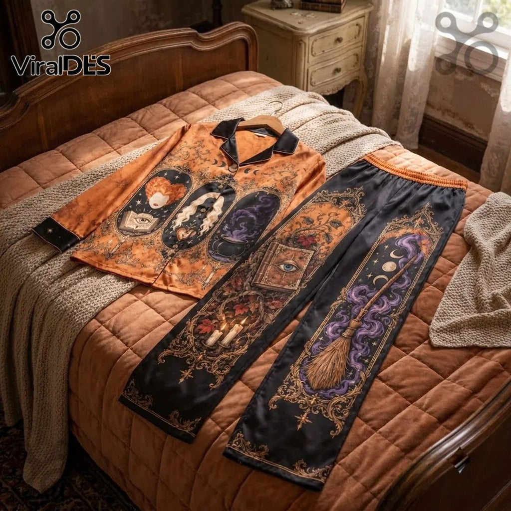 Hocus Pocus Halloween Satin Pajama Set 2026