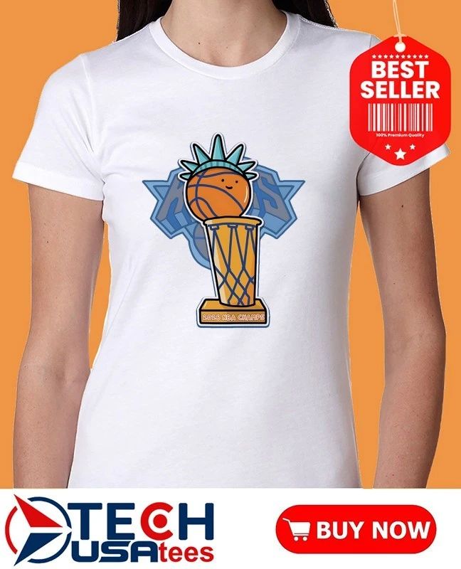Knicks in 5 2026 NBA Champs Trophy cartoon shirt