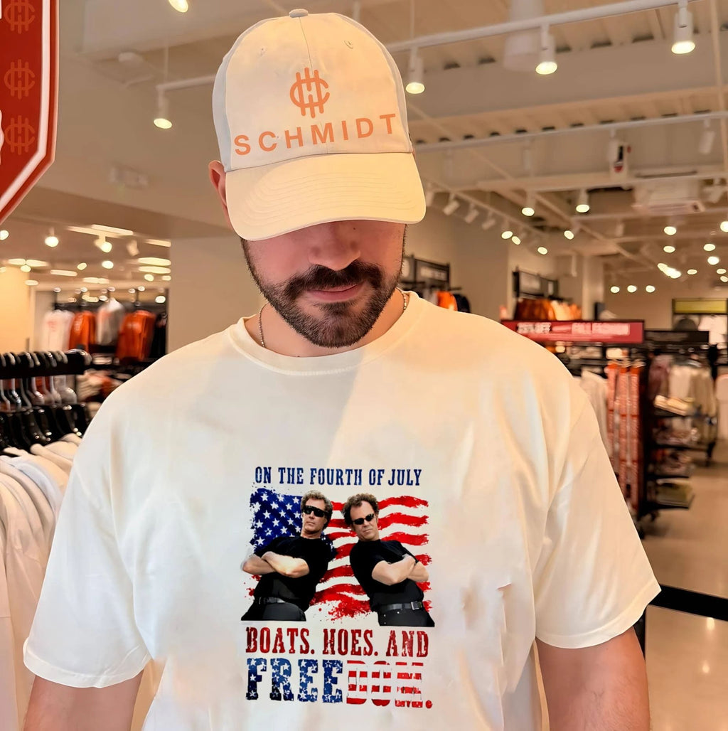 On The Fourth Of July Boats Hoes & Freedom Step Brothers Movie Lyrics Funny 4th Of July shirt