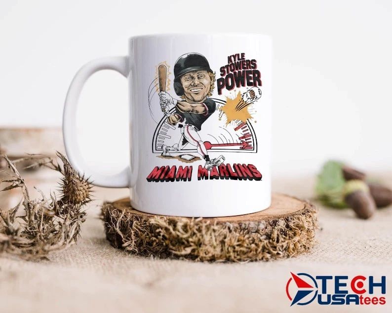 Marlins Marlins Kyle Stowers Power caricature shirt