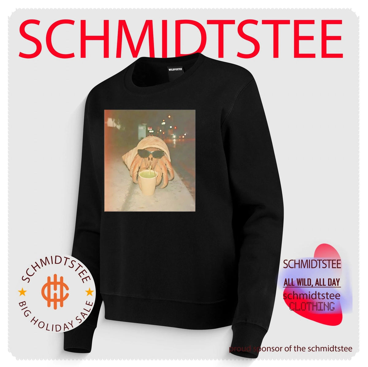 Hermit Crab Sunglasses Drink Iced shirt