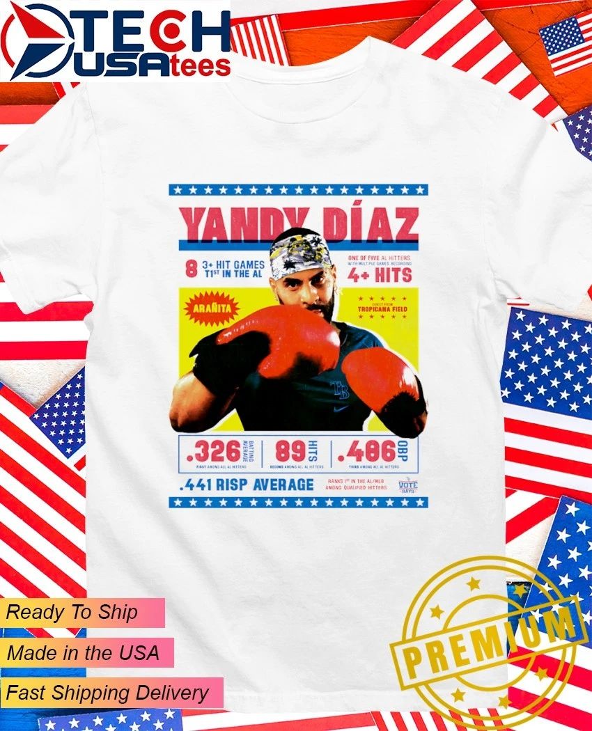 Yandy Díaz Tampa Bay Rays MLB voting campaign for the All-Star game shirt