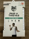 Pair of Thieves Men's Super Soft Fitted Tank Tops White Sz Medium M 2 Pack New