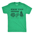 Mens Funny T Shirts Know Your Greens Sarcastic 420 Graphic Novelty Food Tee for